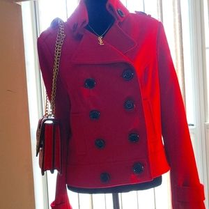 Red peacoat